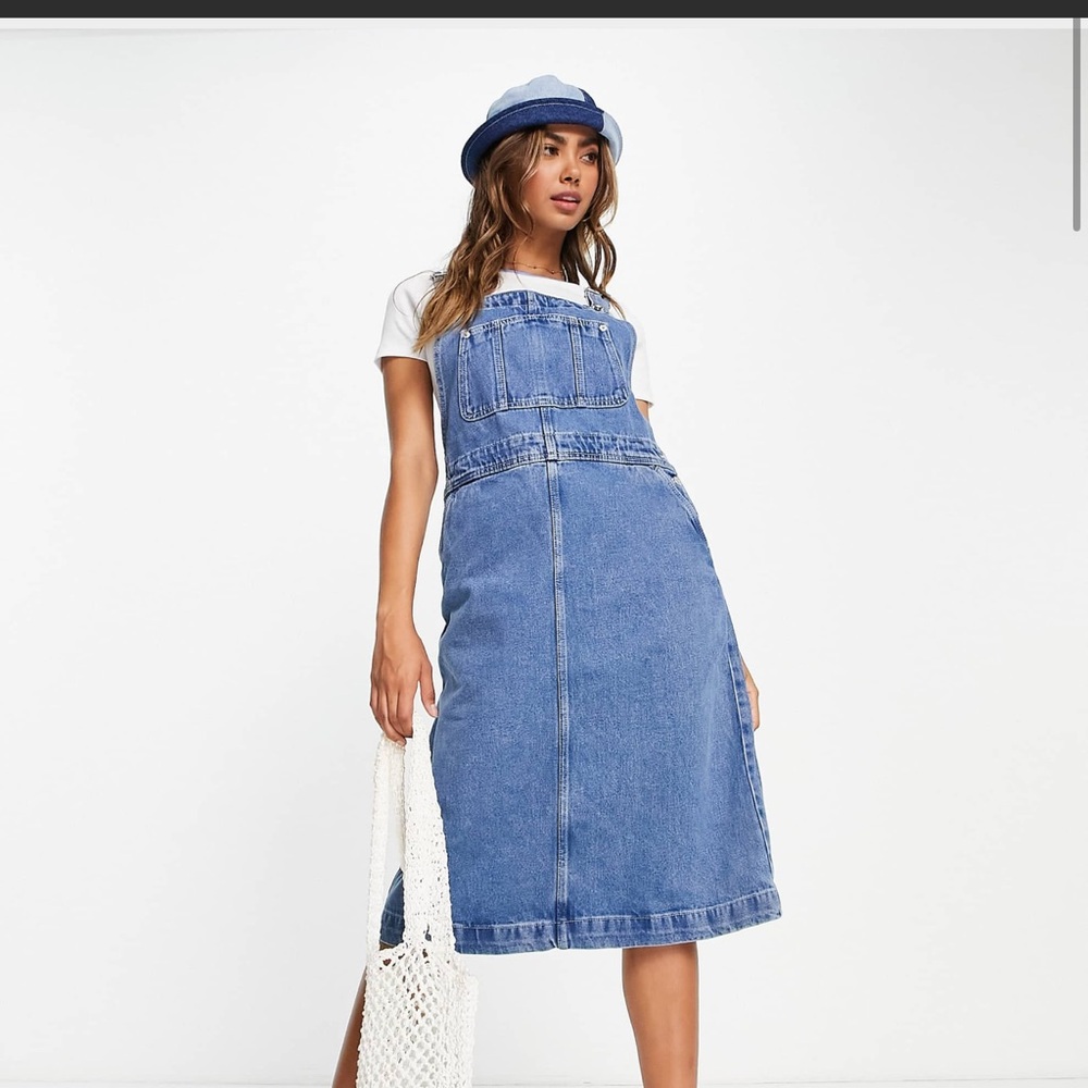 COPY - ASOS Overall Blue Denim Jumper Dress
